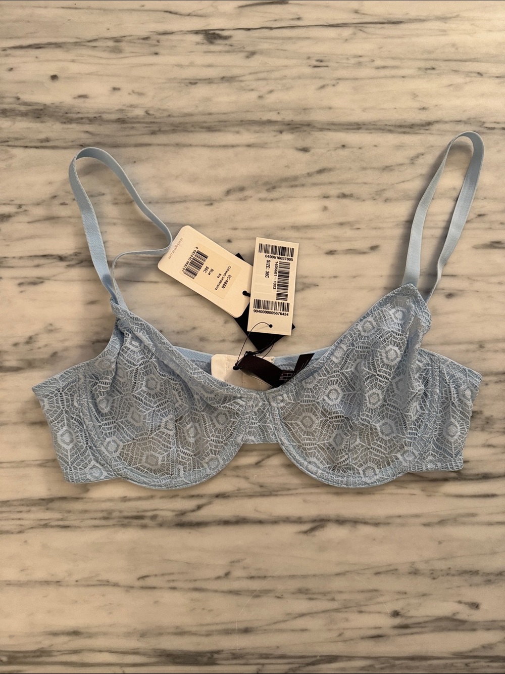 Light Blue Lace Underwire Bralette